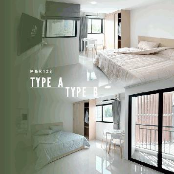 M&R 122 Apartment ห้องพักรายเดือน 27 ตร.ม. ใกล้รถไฟฟ้าสีเหลือง ลาดพร้าว 122 โทร 0889128995